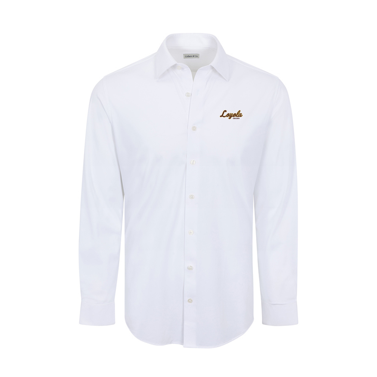 Loyola Chicago Apex Performance Dress Shirt White